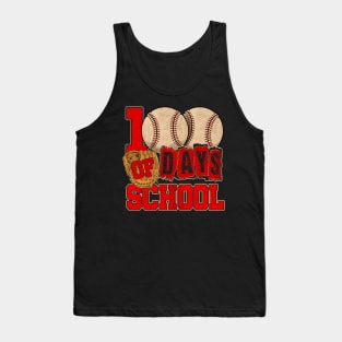 Baseball  100 Days of School Tank Top